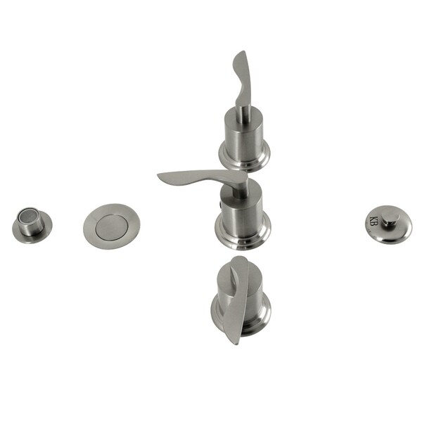 ThreeHandle Bidet Faucet, Brushed Nickel